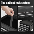 Auro Nest Home Tool Chest 5-Drawer Rolling Tool Storage Cabinet in Black