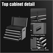 Auro Nest Home Tool Chest 5-Drawer Rolling Tool Storage Cabinet in Black