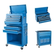 Auro Nest Home Tool Chest 8-Drawer Rolling Tool Storage Cabinet in Blue