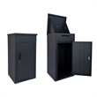 Auro Nest Home Cold-Rolled Steel Package Delivery Box in Black
