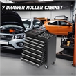Auro Nest Home Rolling Tool Chest with 7-Drawer Tool Box in Black