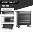 Auro Nest Home Rolling Tool Chest with 7-Drawer Tool Box in Black