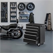 Auro Nest Home 5-Drawer Rolling Tool Chest w/Lock & Key in Black