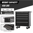 Auro Nest Home 5-Drawer Rolling Tool Chest w/Lock & Key in Black