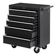 Auro Nest Home 5-Drawer Rolling Tool Chest w/Lock & Key in Black