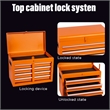 Auro Nest Home Tool Chest 5-Drawer Rolling Tool Storage Cabinet in Orange