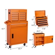 Auro Nest Home Tool Chest 5-Drawer Rolling Tool Storage Cabinet in Orange