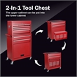 Auro Nest Home Tool Chest 8-Drawer Rolling Tool Storage Cabinet in Red