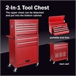 Auro Nest Home Tool Chest 8-Drawer Rolling Tool Storage Cabinet in Red