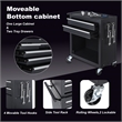 Auro Nest Home 8-Drawer Rolling Tool Storage Cabinet in Black