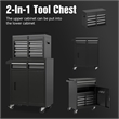 Auro Nest Home Tool Chest 5-Drawer Rolling Tool Storage Cabinet in Black