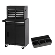 Auro Nest Home Tool Chest 5-Drawer Rolling Tool Storage Cabinet in Black
