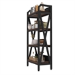 56.30'' 4-Level Storage Shelves Mental and Wooden Bakers Rack in Black