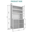 Auro Nest Home 73'' Tall Kitchen Pantry Cabinet in White