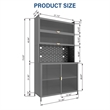 Auro Nest Home 73'' Tall Kitchen Pantry Cabinet in Grey
