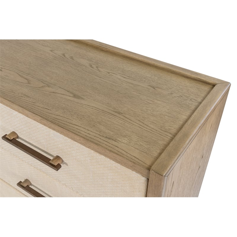 Finn & Louise Rio Vista Woven 6 Drawer Dresser in Earth Tones & Clay
