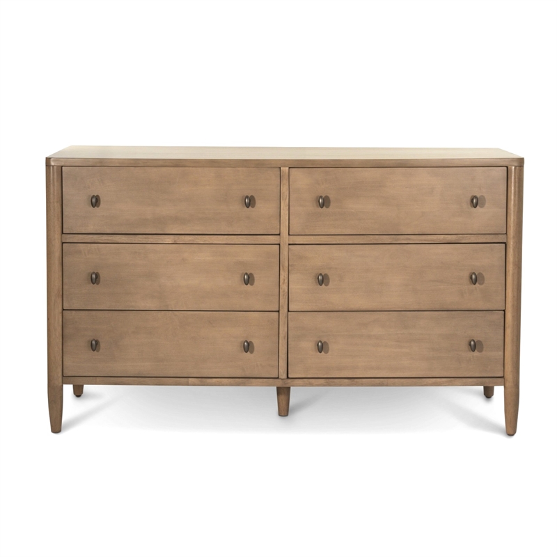 Finn & Louise Chatham 6 Drawer Dresser in Warm Maple Finish