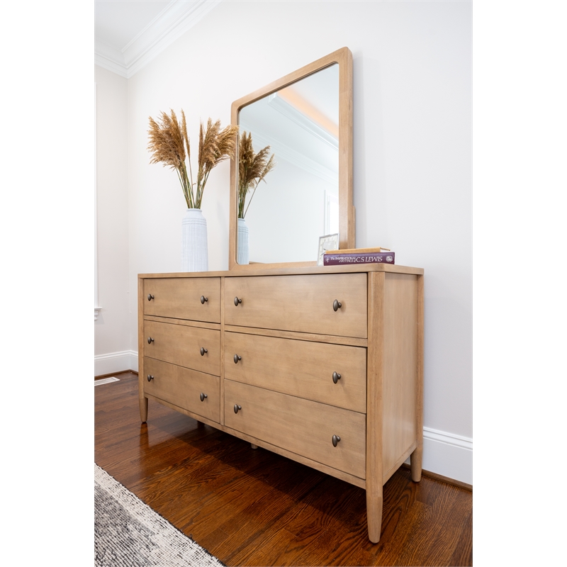 Finn & Louise Chatham 6 Drawer Dresser in Warm Maple Finish
