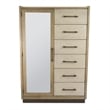 Finn & Louise Rio Vista Woven Mirrored Door Chest in Muted - Brown - Wood