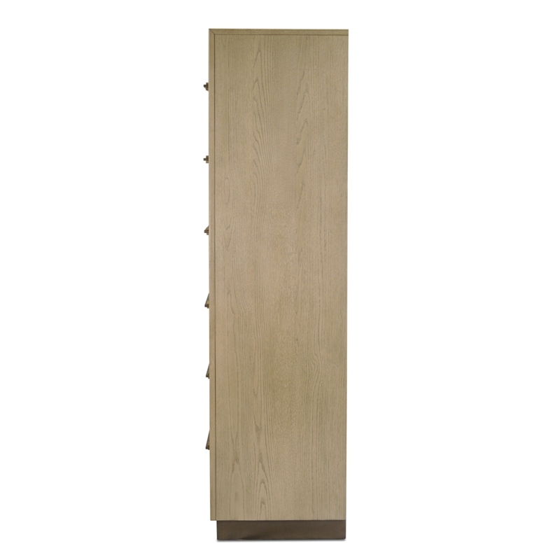 Finn & Louise Rio Vista Woven Mirrored Door Chest in Muted - Brown - Wood