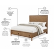 Chatham - Tall Storage Bed - Queen - Warm Maple Finish - Wood