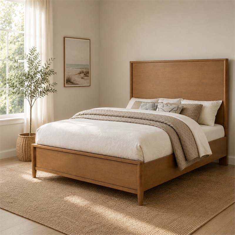 Chatham - Tall Bed - King - Warm Maple Finish - Wood - Bedroom Furniture