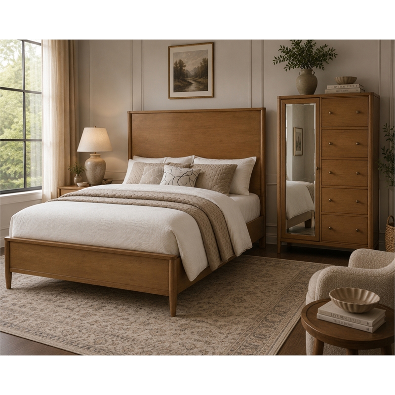 Chatham - Tall Bed - King - Warm Maple Finish - Wood - Bedroom Furniture
