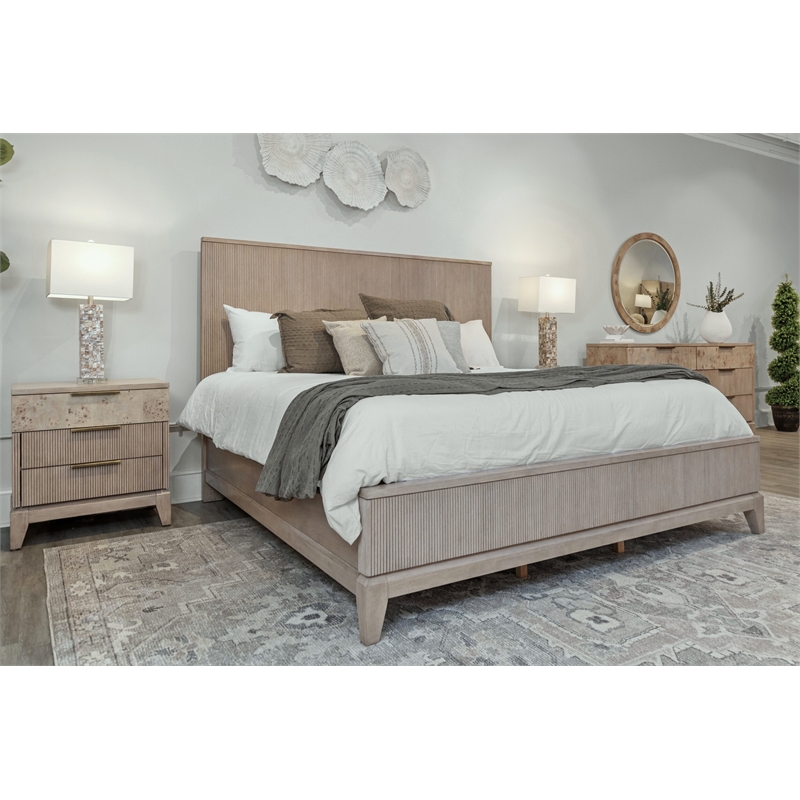 Manhattan Valley - Bed - King - Dusty Rose Finish - Wood - Bed Decor