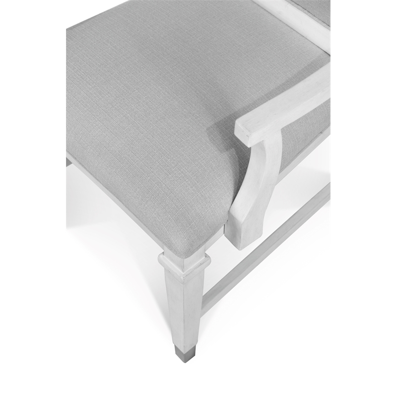 Point Breeze - Upholstered Arm Chair - Set of 2 - Wood - White