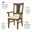 Sun Haven - Upholstered Arm Chair - Set of 2 - Wood - Chair Decor - Walnut