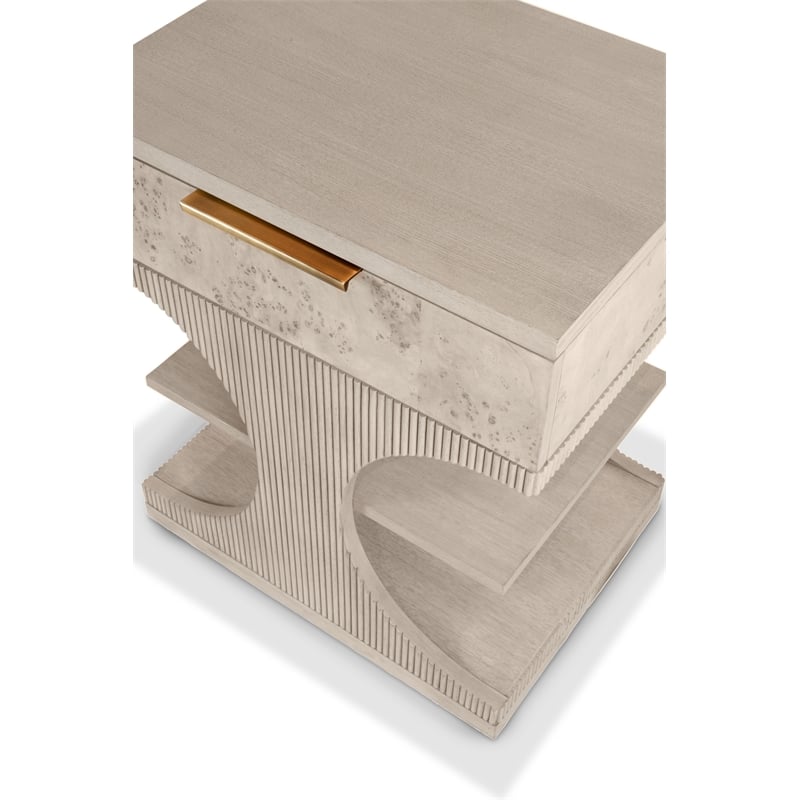 Manhattan Valley - 1 Drawer Accent Nightstand - Dusty Rose Finish - Wood