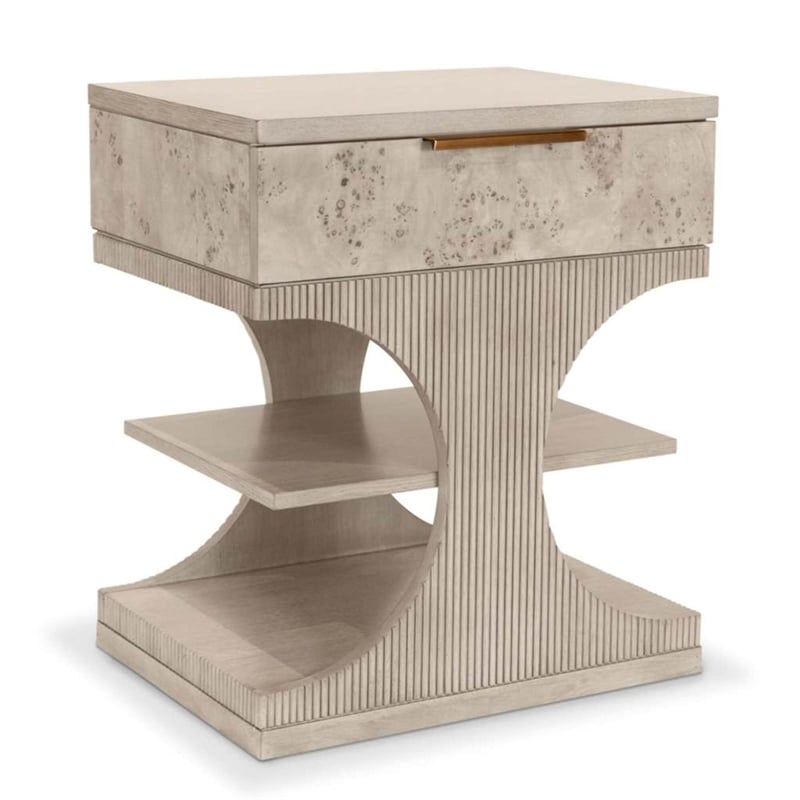 Manhattan Valley - 1 Drawer Accent Nightstand - Dusty Rose Finish - Wood