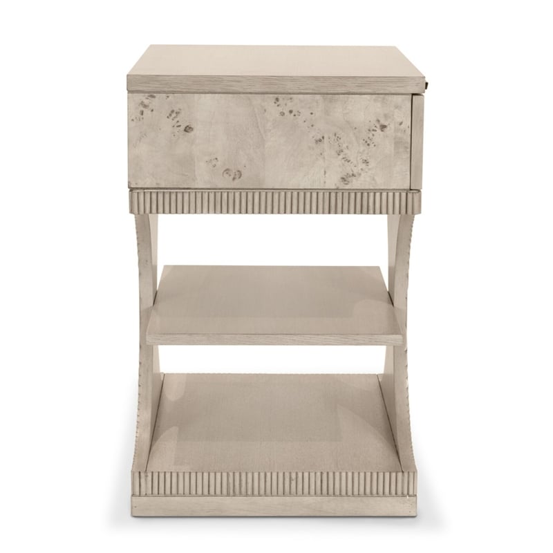 Manhattan Valley - 1 Drawer Accent Nightstand - Dusty Rose Finish - Wood