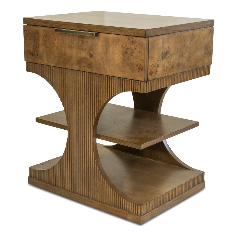 Manhattan Valley - 1 Drawer Accent Nightstand - Wood - Chestnut