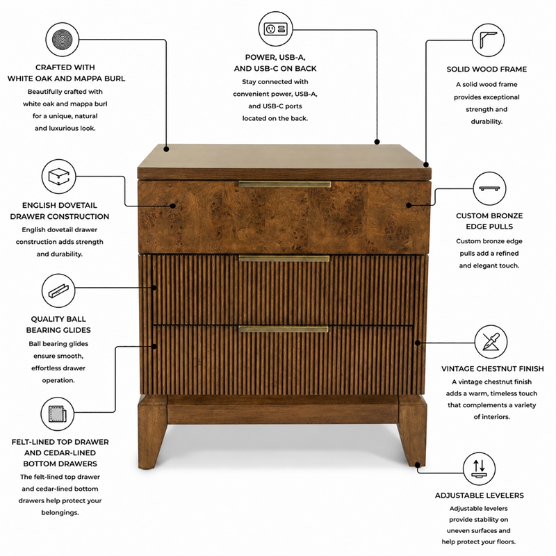 Manhattan Valley - Wood - Bedroom Furniture - Chestnut - Transitional