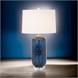 Lux Lighting Stunning Blue Glass Table Lamps (Set of 2) 3-Way Switch
