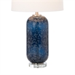 Lux Lighting Stunning Blue Glass Table Lamps (Set of 2) 3-Way Switch