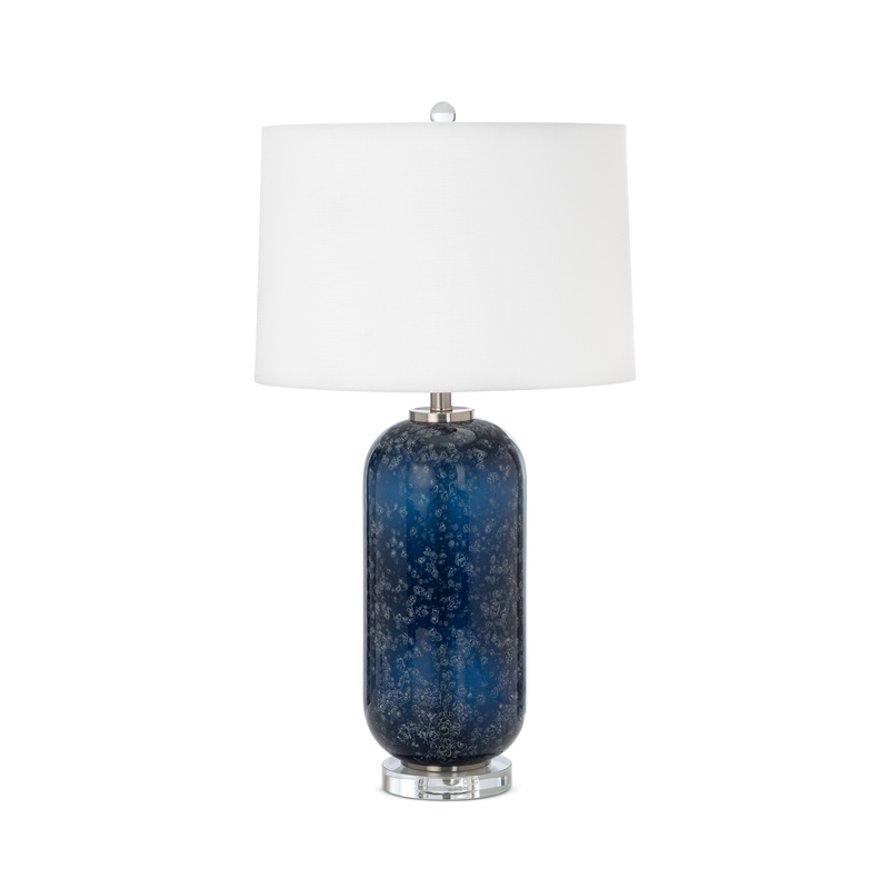 Lux Lighting Stunning Blue Glass Table Lamps (Set of 2) 3-Way Switch