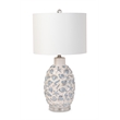 Lux Lighting Sea Shell Coastal White and Blue Table Lamps(Set of 2) 3-Way Switch