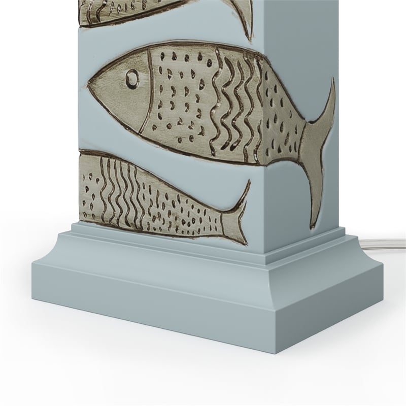 Lux Lighting Gray/Light Brown Coastal Fish Table Lamp (Set of 2) 3-Way Switch