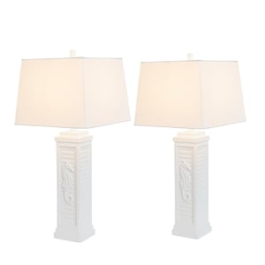 Sea Horse White Coastal Lamps USB Charging port (Set of 2) 3-Way Switch