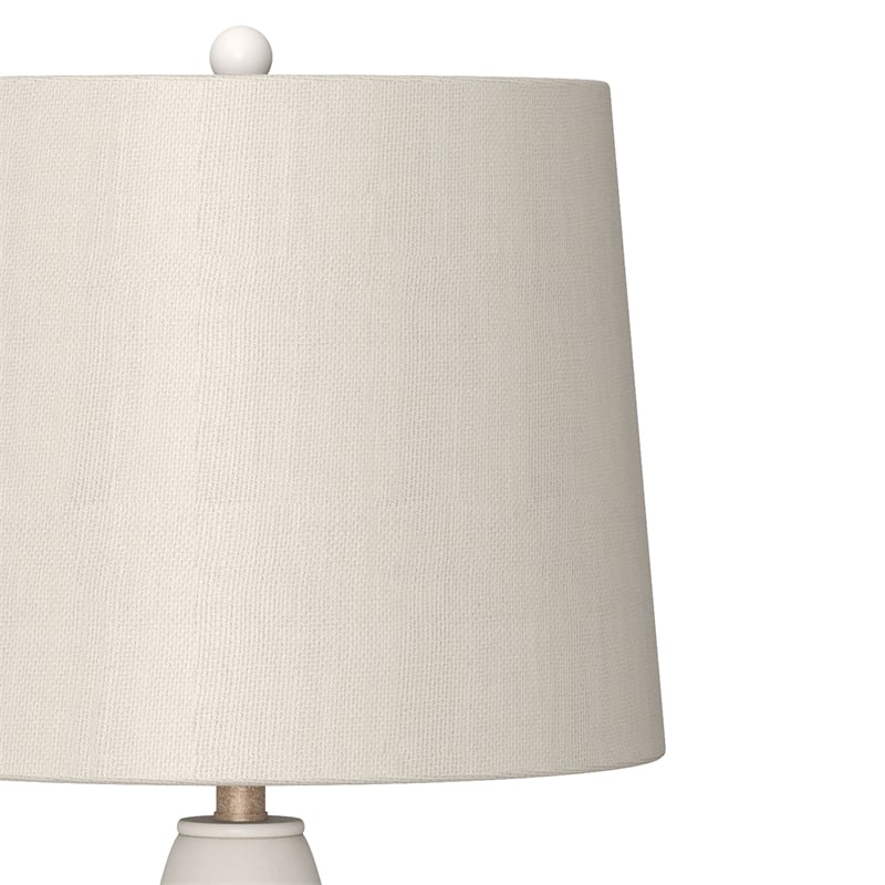 Lux Lighting Buoy Coastal Table Lamps White and Blue (Set of 2) 3-Way Switch