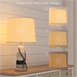 Lux Lighting Buoy Coastal Table Lamps White and Blue (Set of 2) 3-Way Switch