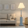 Lux Lighting 63'' Coastal Blue Shutter Floor Lamp 3-Way Switch - Resin