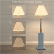 Lux Lighting 63'' Coastal Blue Shutter Floor Lamp 3-Way Switch - Resin