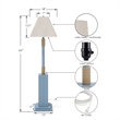 Lux Lighting 63'' Coastal Blue Shutter Floor Lamp 3-Way Switch - Resin