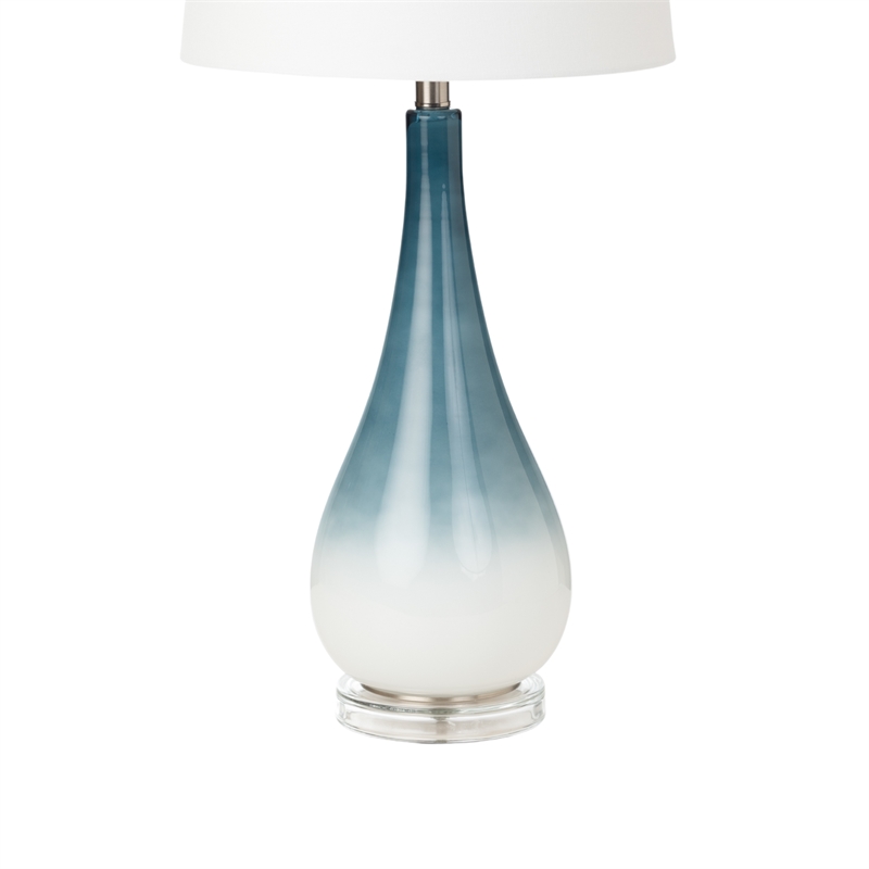 Lux Lighting Ombre Black/White Glass Table Lamps (Set of 2) 3-Way Switch