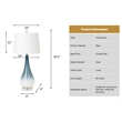 Lux Lighting Ombre Black/White Glass Table Lamps (Set of 2) 3-Way Switch