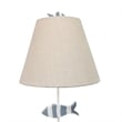 Lux Lighting Fish Blue/White Coastal Table Lamps (Set of 2)