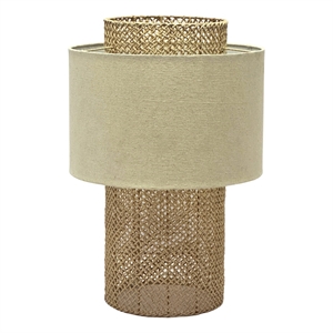 Lux Lighting Bali - 25&quot Table Lamp - Natural Rattan Finish